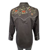 Women's Vintage Grey Floral Embroidered Western Shirt