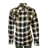 Women's Brown & Rust Shadow Plaid Sawtooth Western Shirt