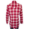 Women's Red & White Shadow Plaid Sawtooth Western Shirt