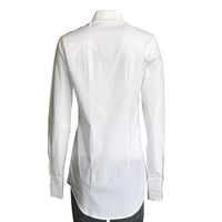 Women's Classic Pima Cotton Solid White Western Shirt