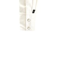 Women's Solid White Cotton Blend Western Shirt