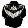 Kid's Vintage Black Embroidered Fringe Western Shirt