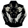 Kid's Embroidered Vintage Fringe Black Western Shirt