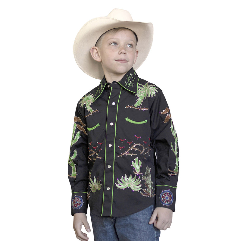 Kid's Embroidered Porter Wagoner Vintage Western Shirt