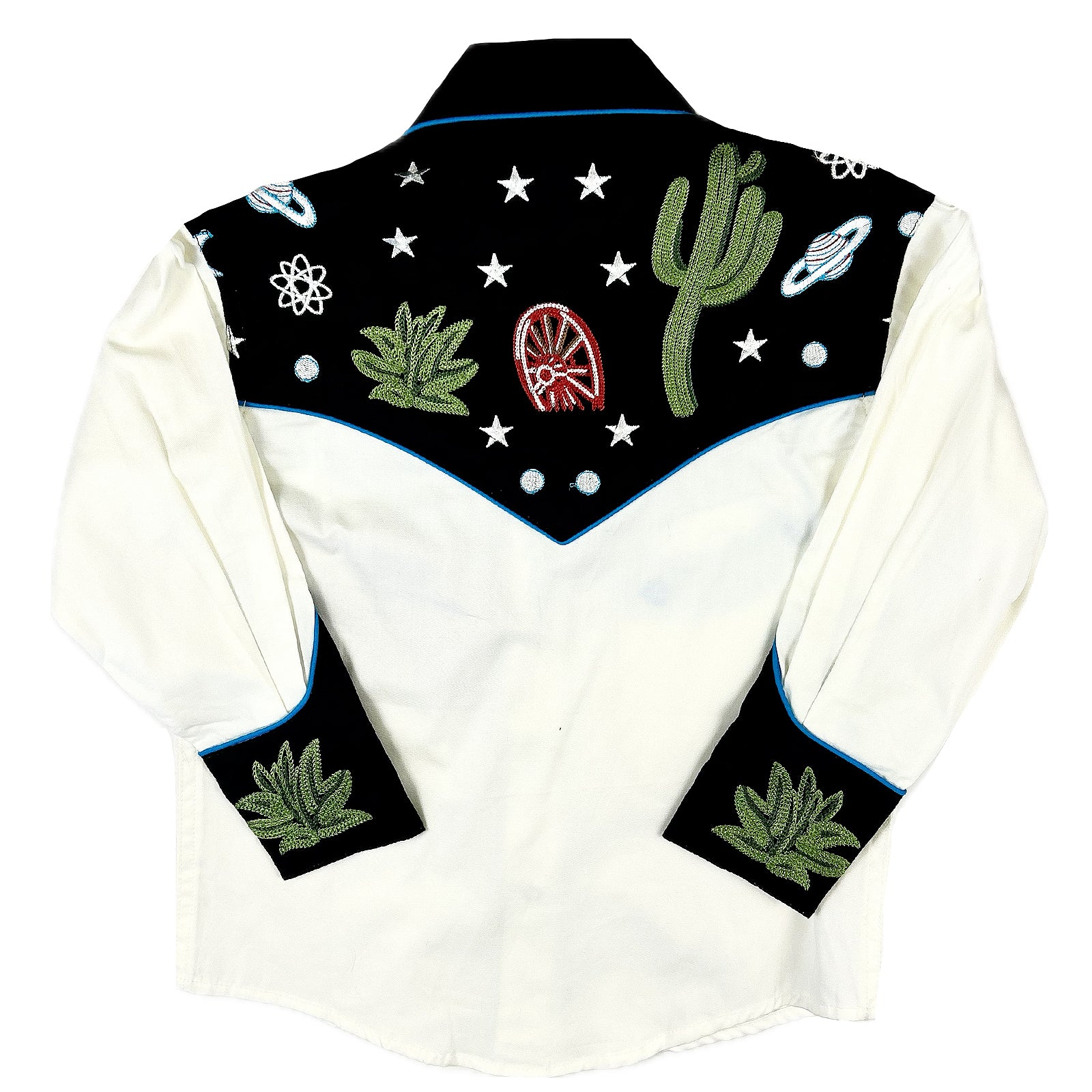 Rockmount Kid's Black Vintage Cactus & Stars Chain Stitch