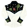 Kid's Black Vintage Cactus & Stars Chain Stitch Embroidery Western Shirt