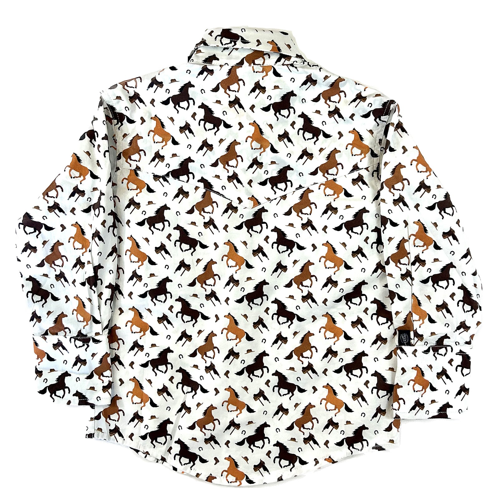 Kid's Horse Print Western Shirt