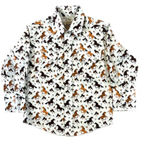 Kid's Horse Print Western Shirt