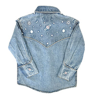 Kid's Denim Out of This World Embroidered Western Shirt