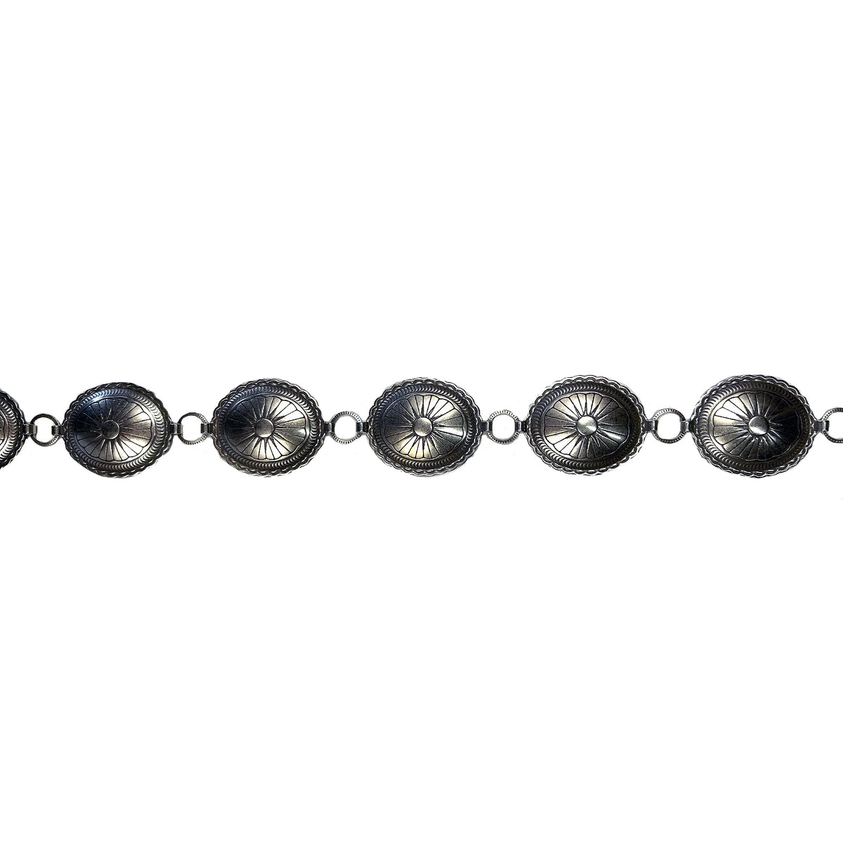 Sunwest Silver Oval Concho Belt