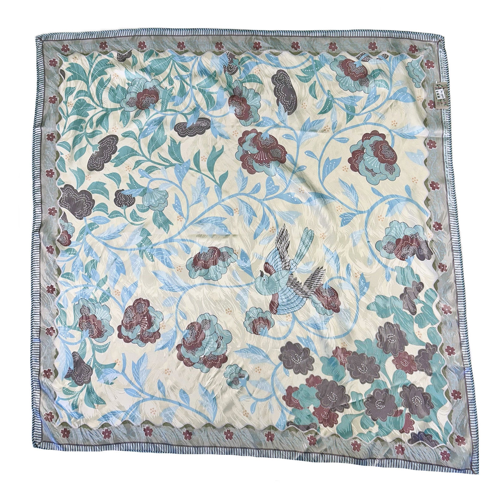 Limited-Edition Floral & Swallow Silk Scarf by Buffalo Bill