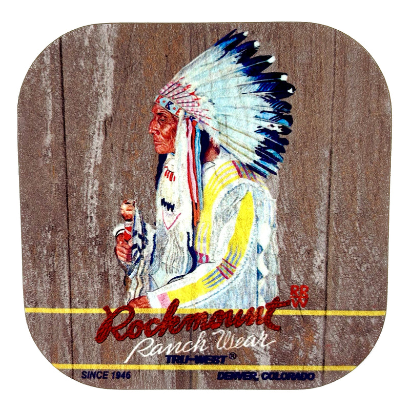 Vintage Indian Chief Western Coaster