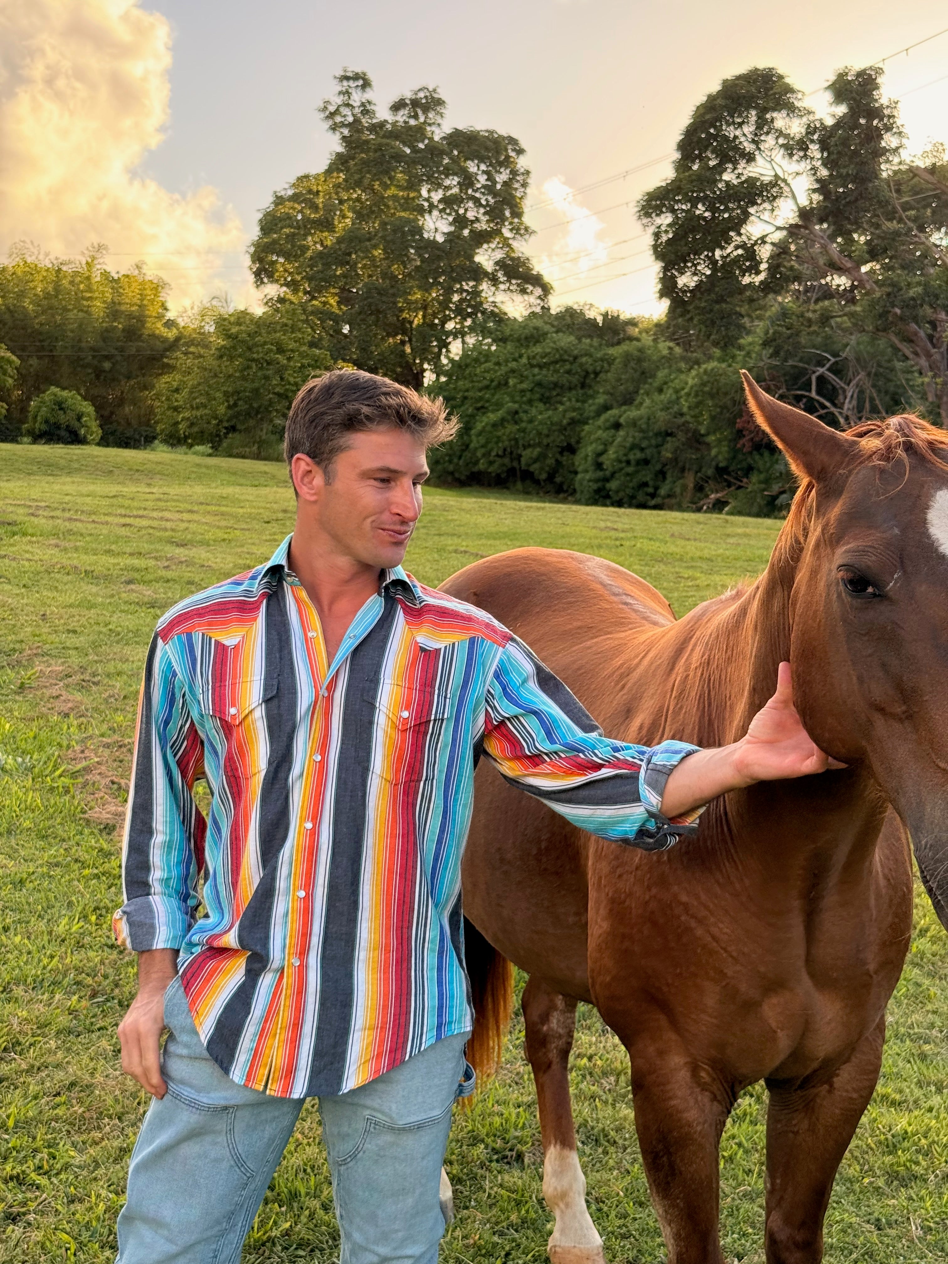 Men's Vintage Serape Stripe Western Shirt – Rockmount