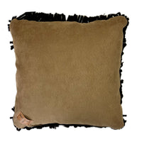 Rockmount Vintage Bronc Leather Fringe Western Pillow