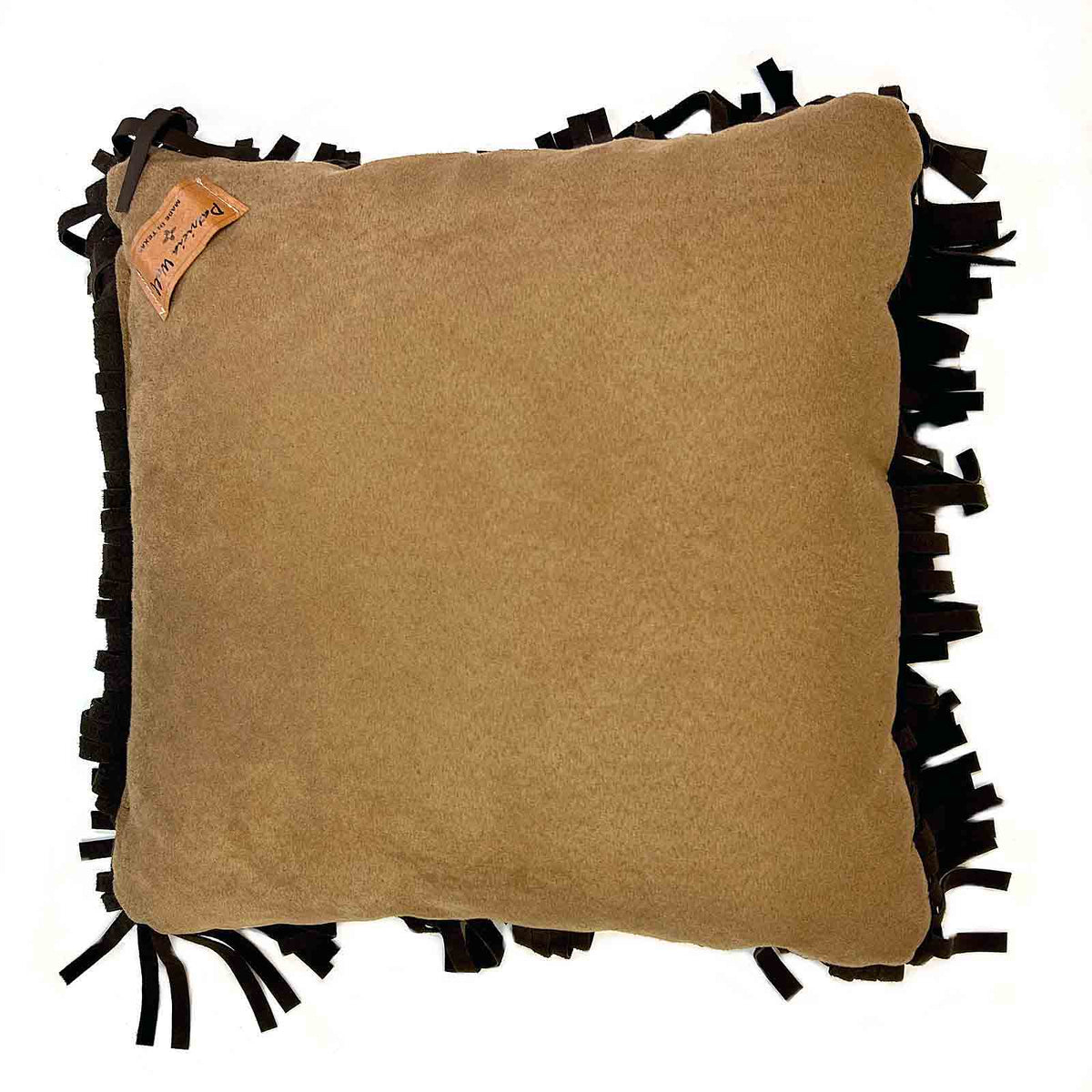Rockmount Vintage Buffalo Bill Leather Fringe Western Pillow