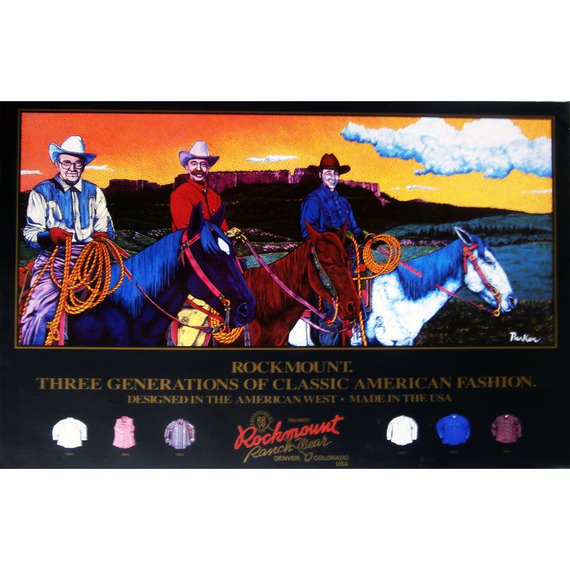 Rockmount Three Generations on Horseback Western Poster