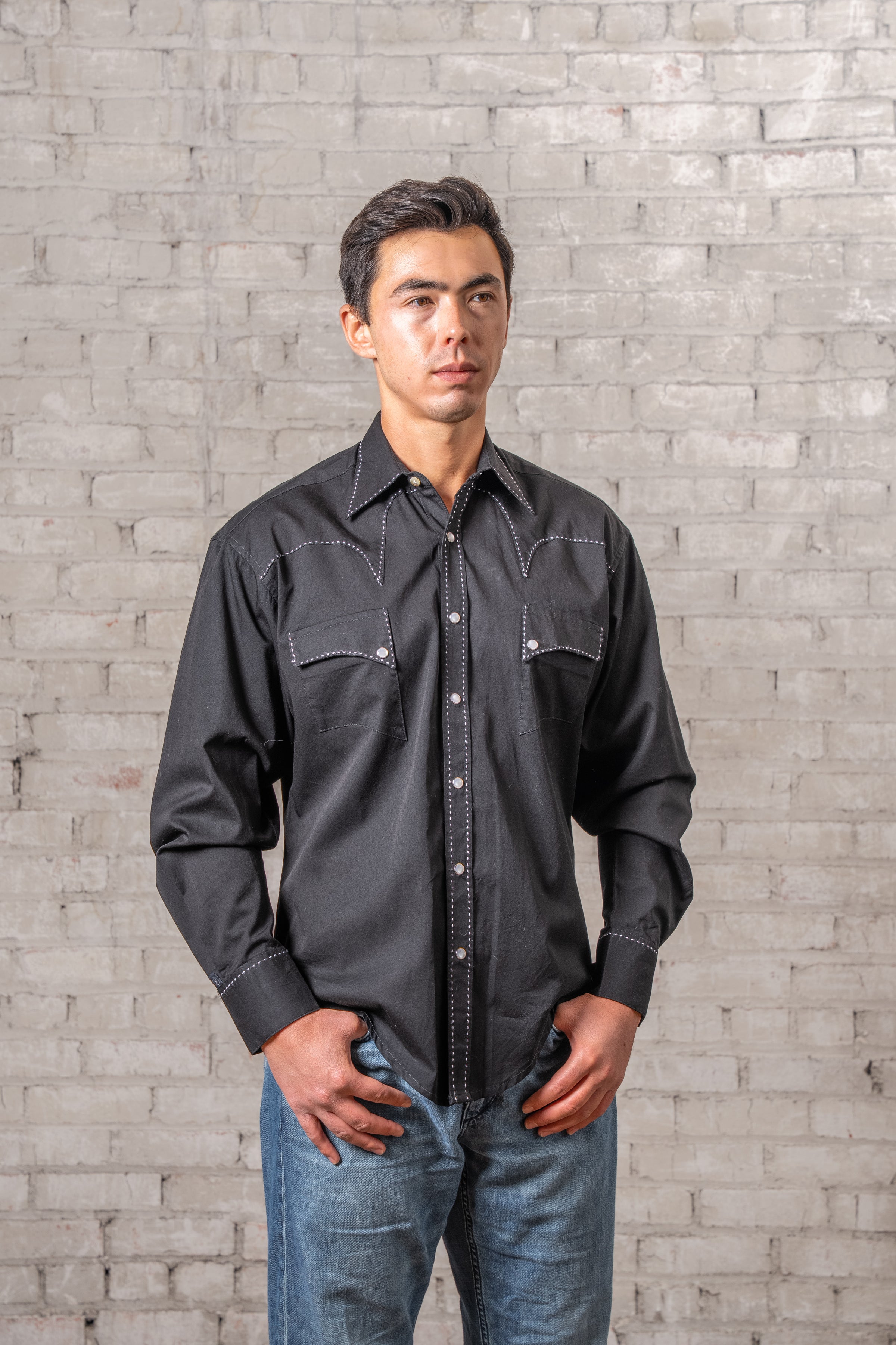 black western dress shirt Spiderweb Small Product Details100% premium cotton Oxford Western Shirt (With Pearl