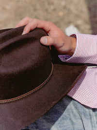 Crushable Brown Felt Concho Western Hat