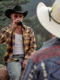 Black Cattleman Western Hat with Horse Hair Band