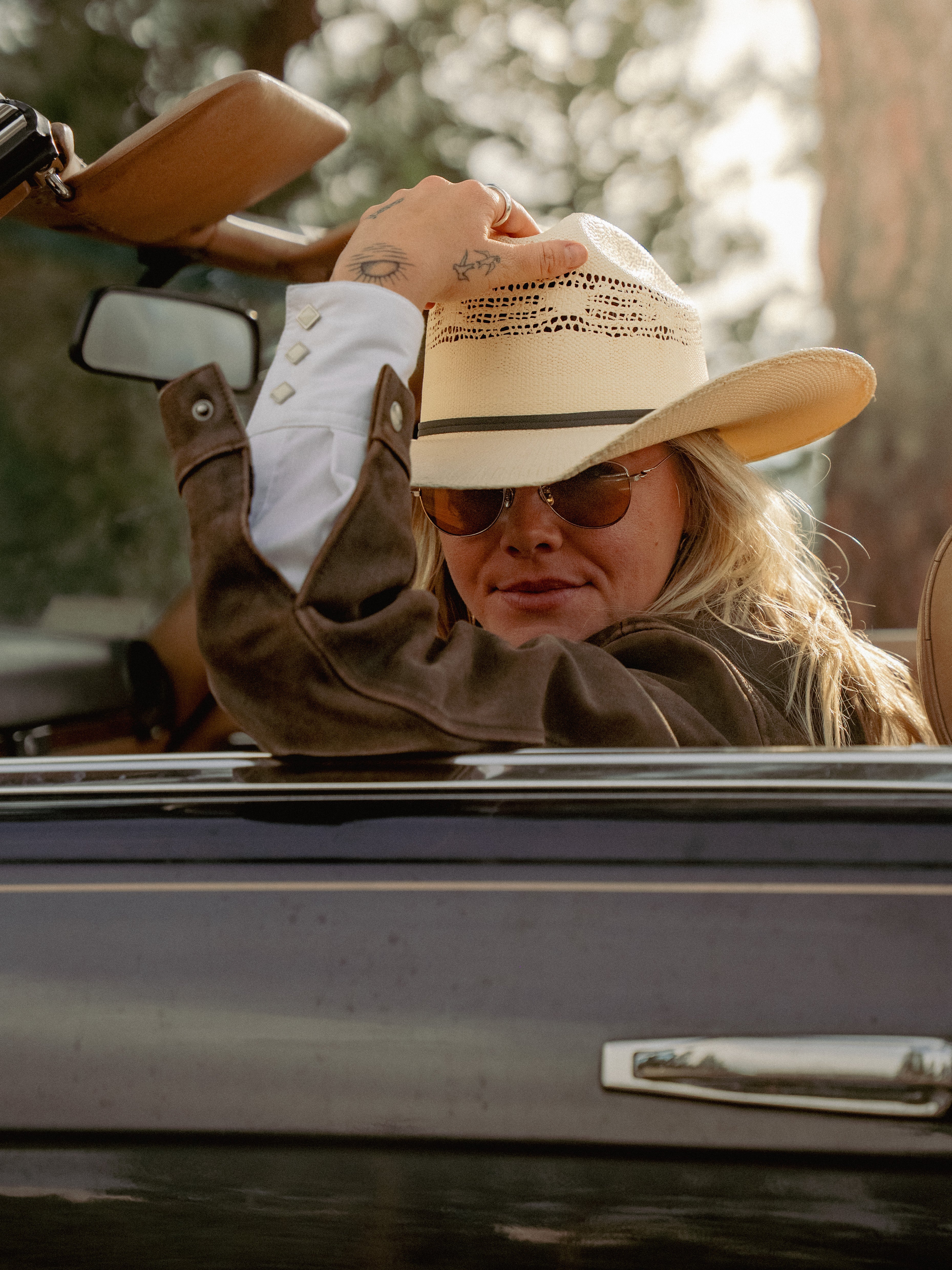Rockmount Bangora Vented Straw Western Cowboy Hat