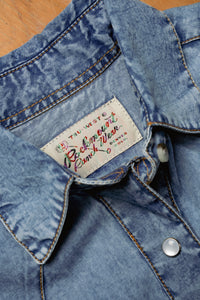 Men's Stonewashed Denim Classic Western Shirt