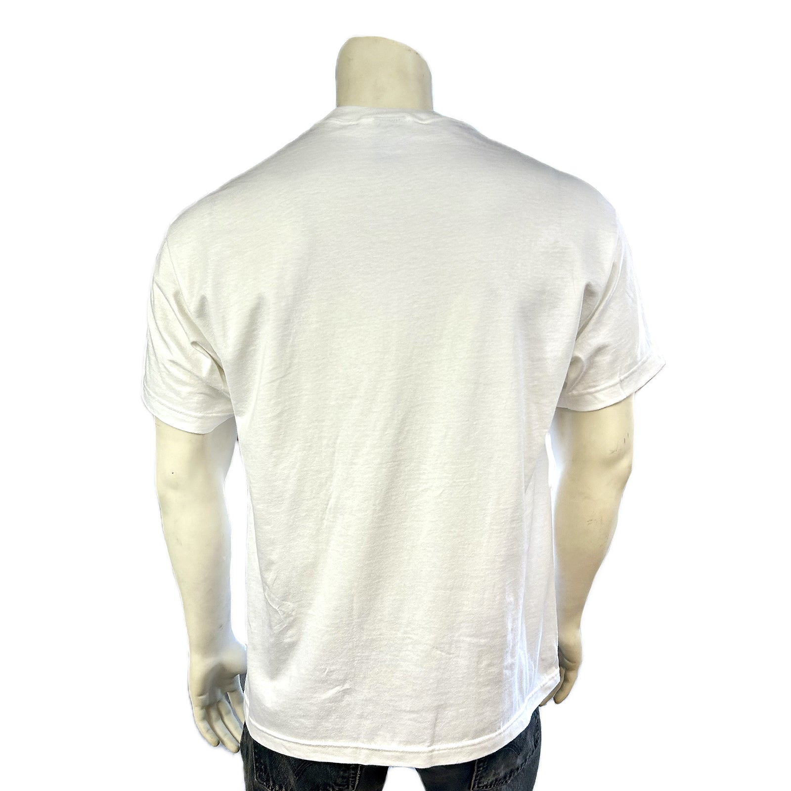 Men's Rockmount Bronc 100% Cotton White Western T-Shirt