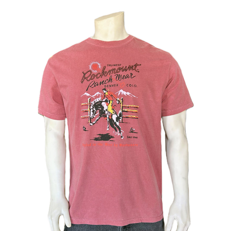 Men's Rockmount Bronc 100% Cotton Red Western T-Shirt