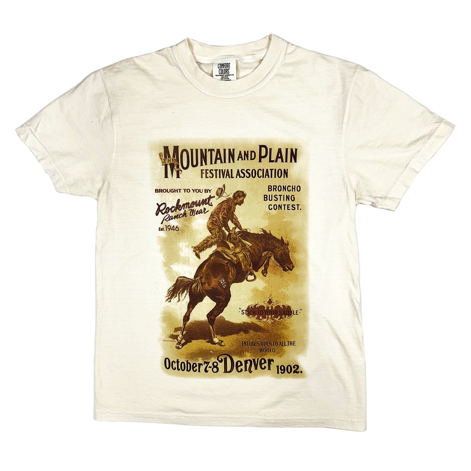 Men's Cream Mountain & Plain Festival Association Western T-Shirt