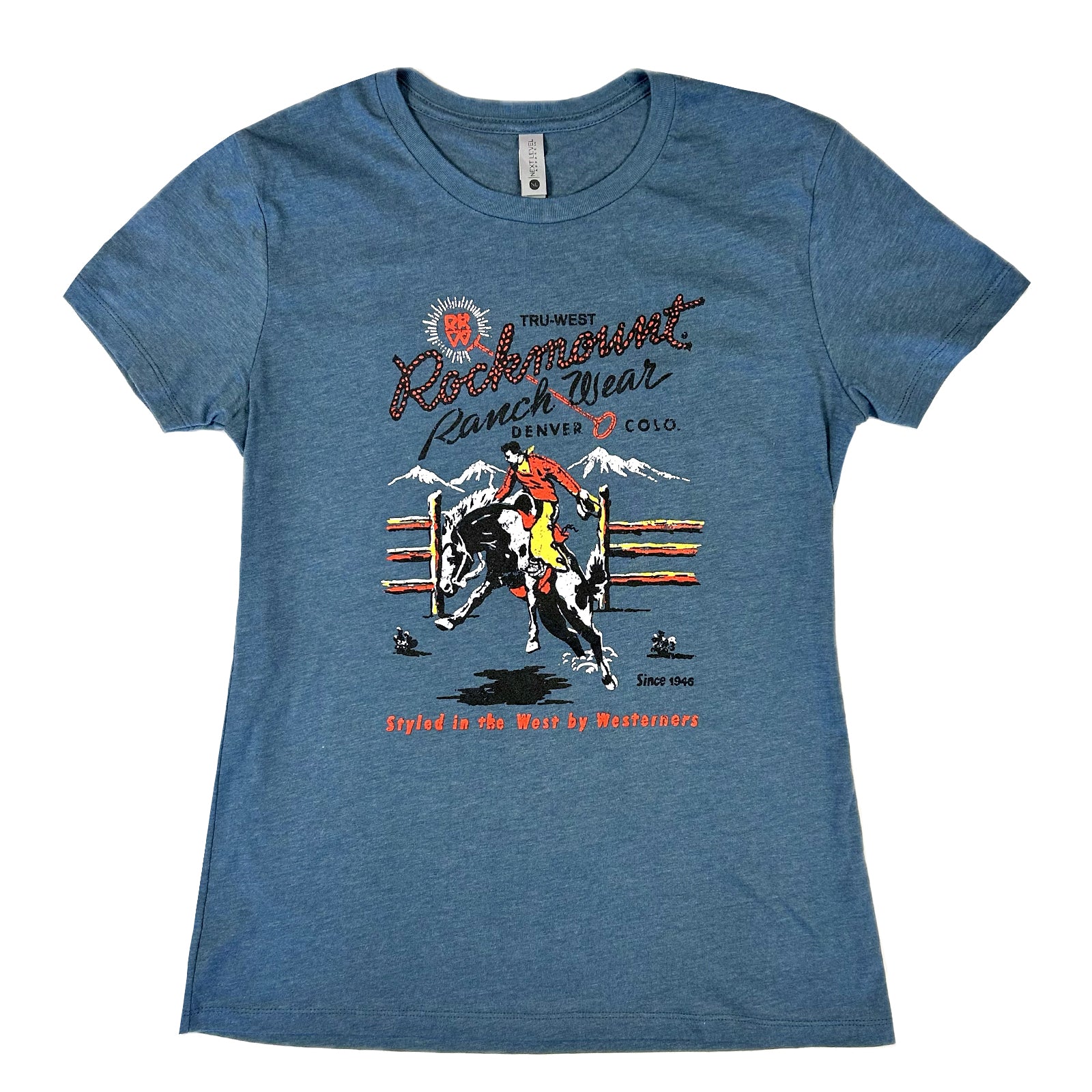 Women's Denim Rockmount Bronc Western T-Shirt