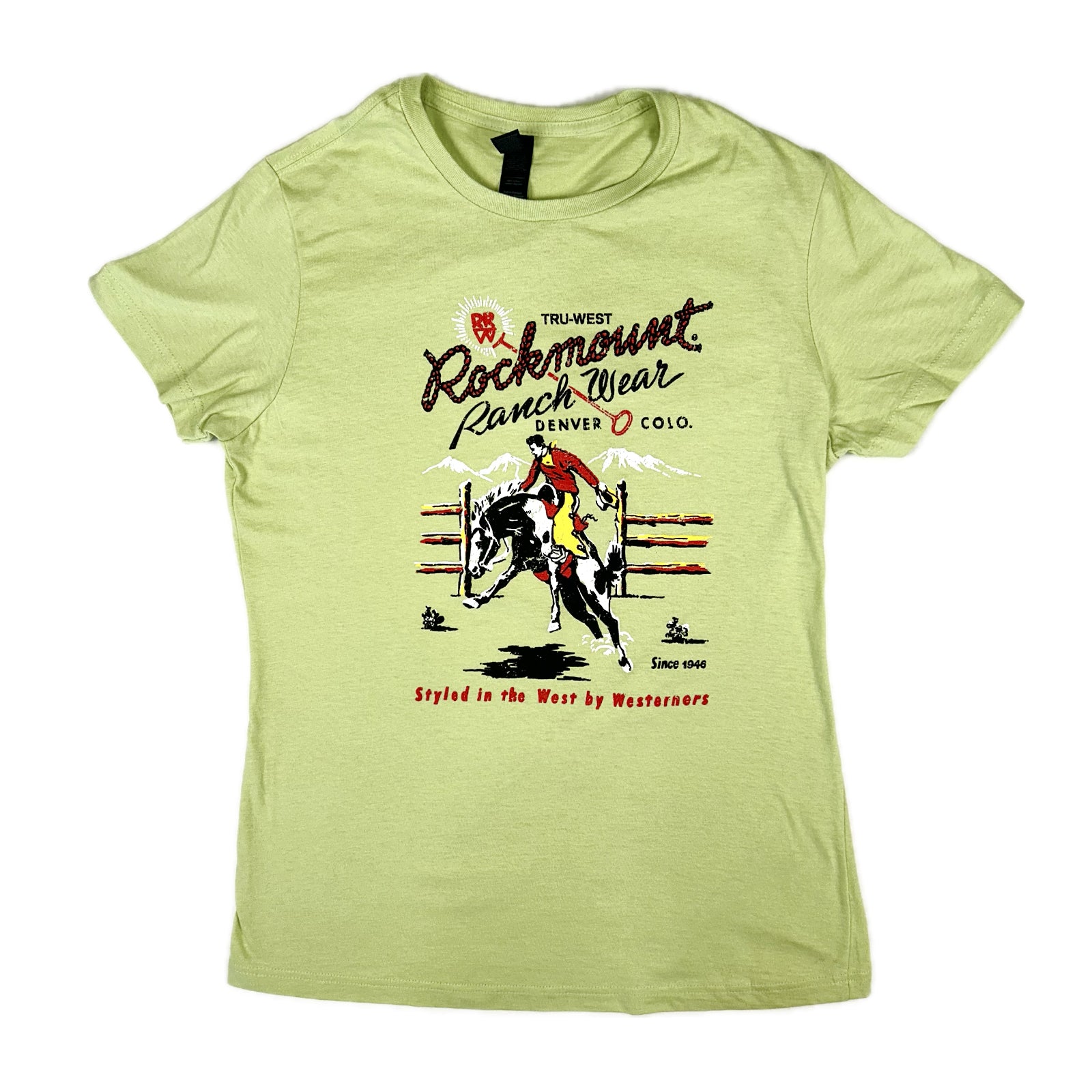 Women's Green Rockmount Bronc Western T-Shirt