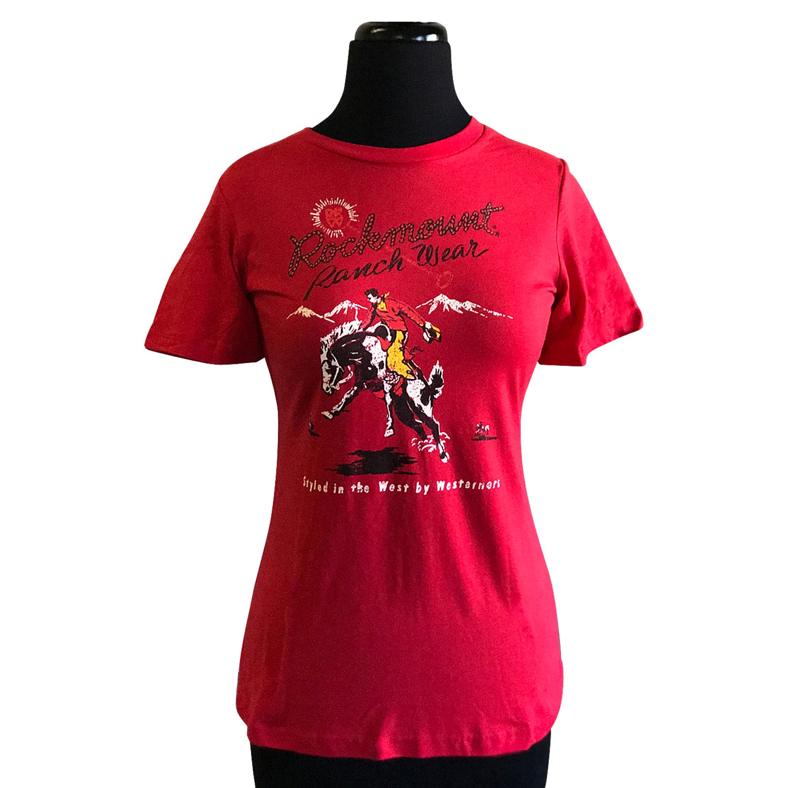 Women's Red Rockmount Bronc Western T-Shirt - Rockmount