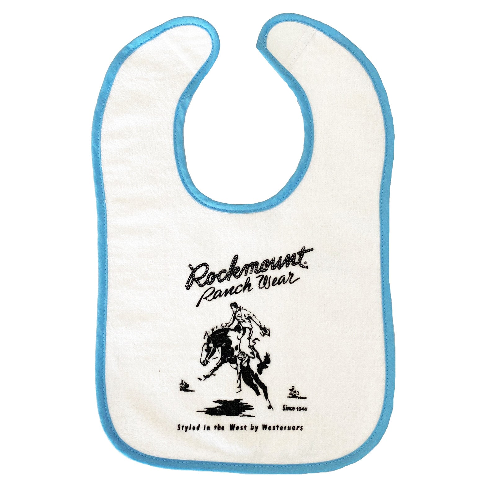 Baby Rockmount Bronc 100% Cotton Western Bib in Blue