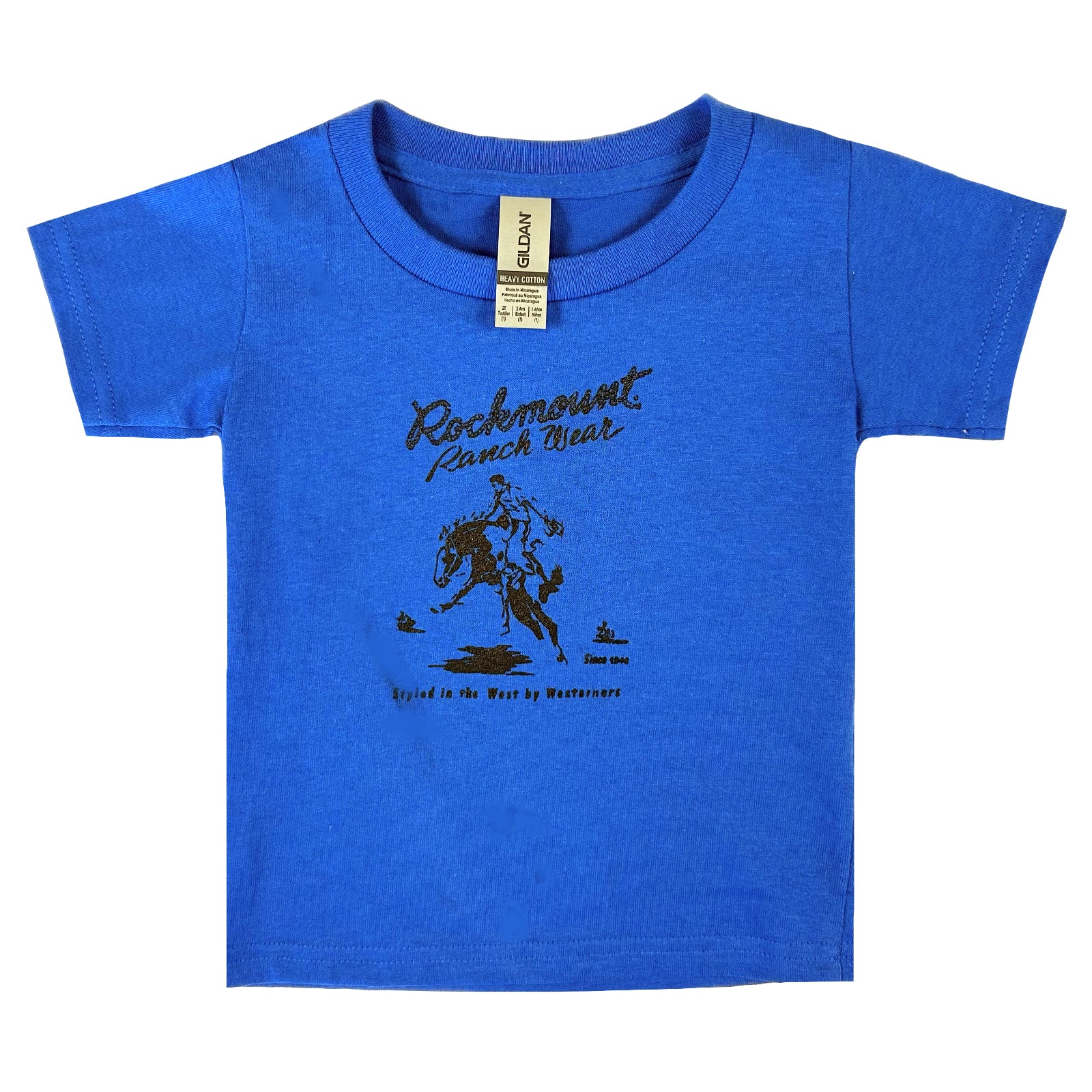 Toddler Blue Rockmount Bronc 100% Cotton Western T-Shirt