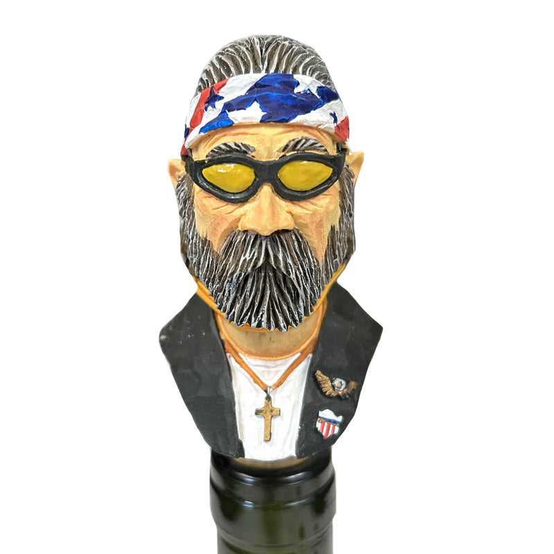 Road Warrior Biker Western Wine Bottle Stopper