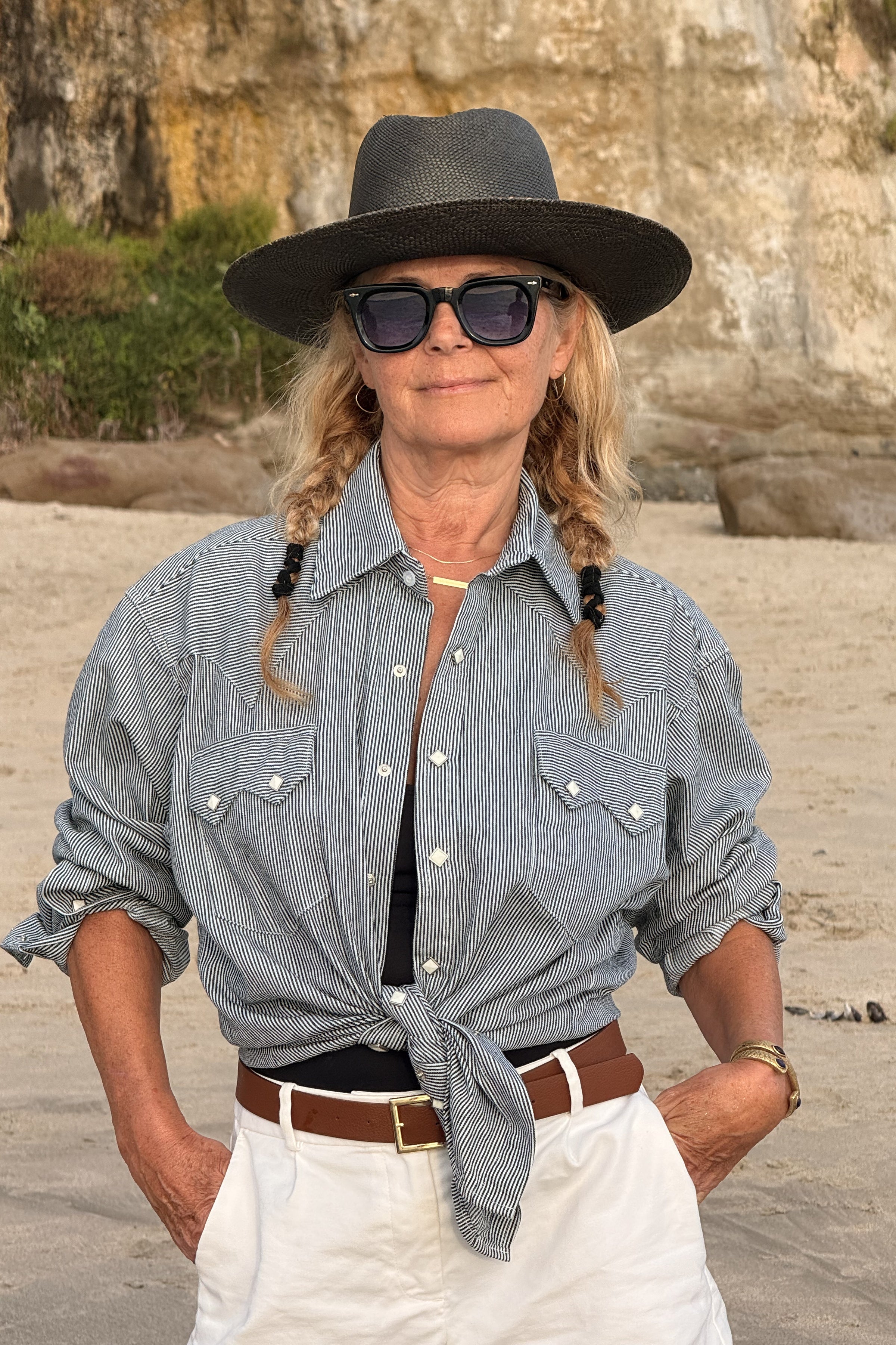 Women's Signature Denim Pinstripe Western Shirt