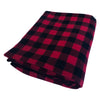 Buffalo Check Pattern Fleece Western Blanket in Red & Black - Rockmount