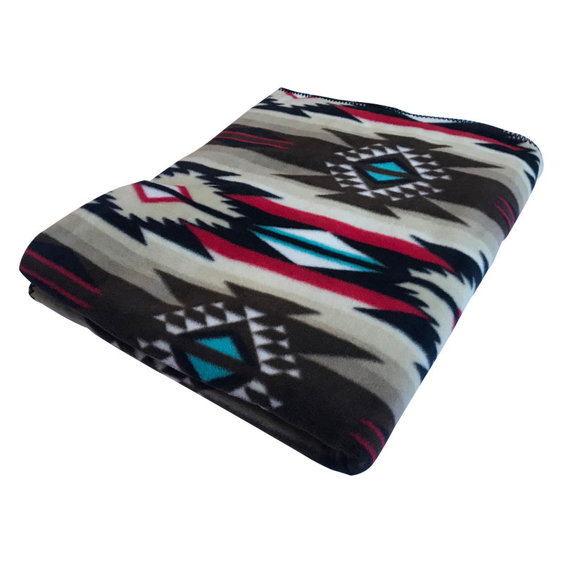 Native Pattern Fleece Western Blanket - Rockmount
