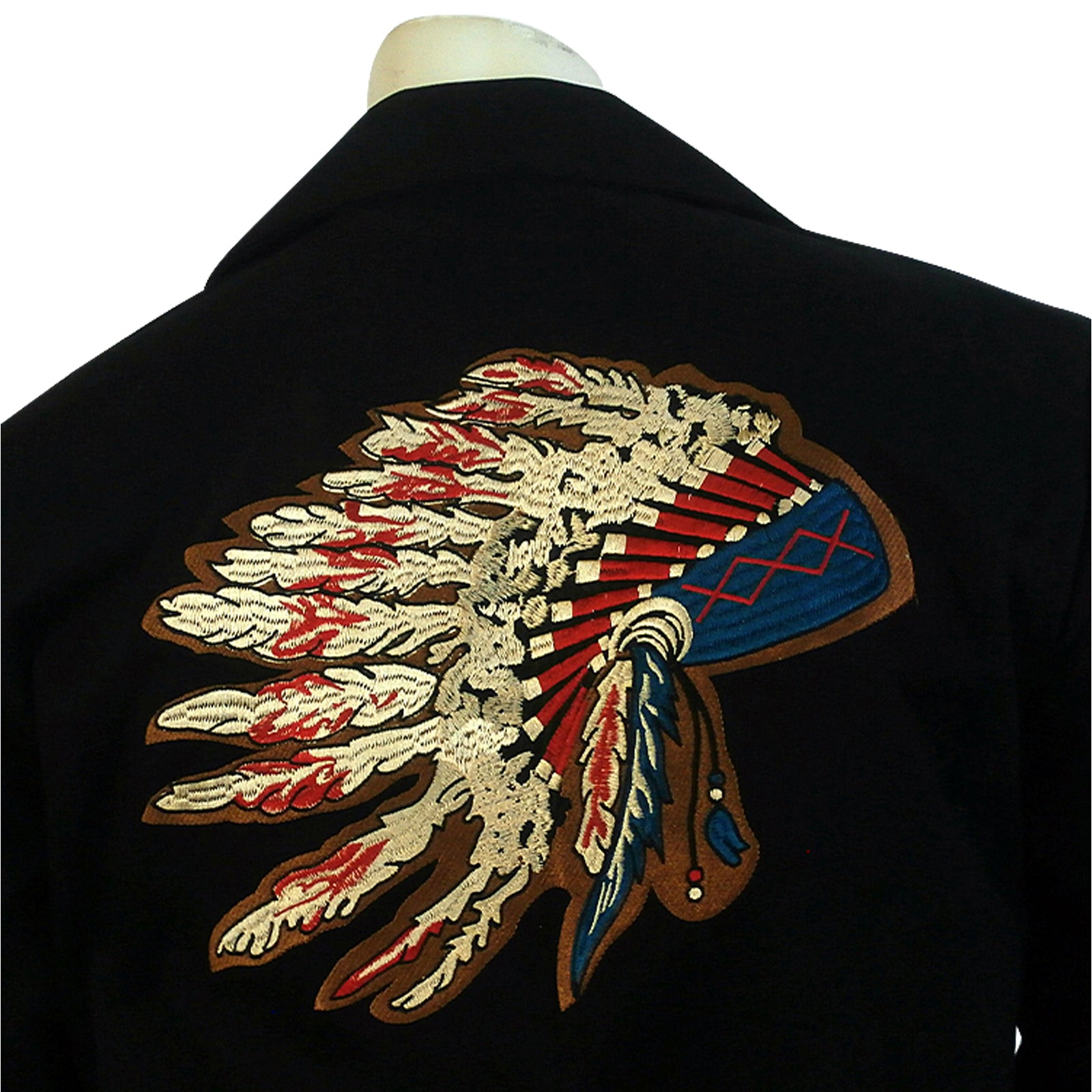 Men's Gabardine Warbonnet Embroidery Western Jacket