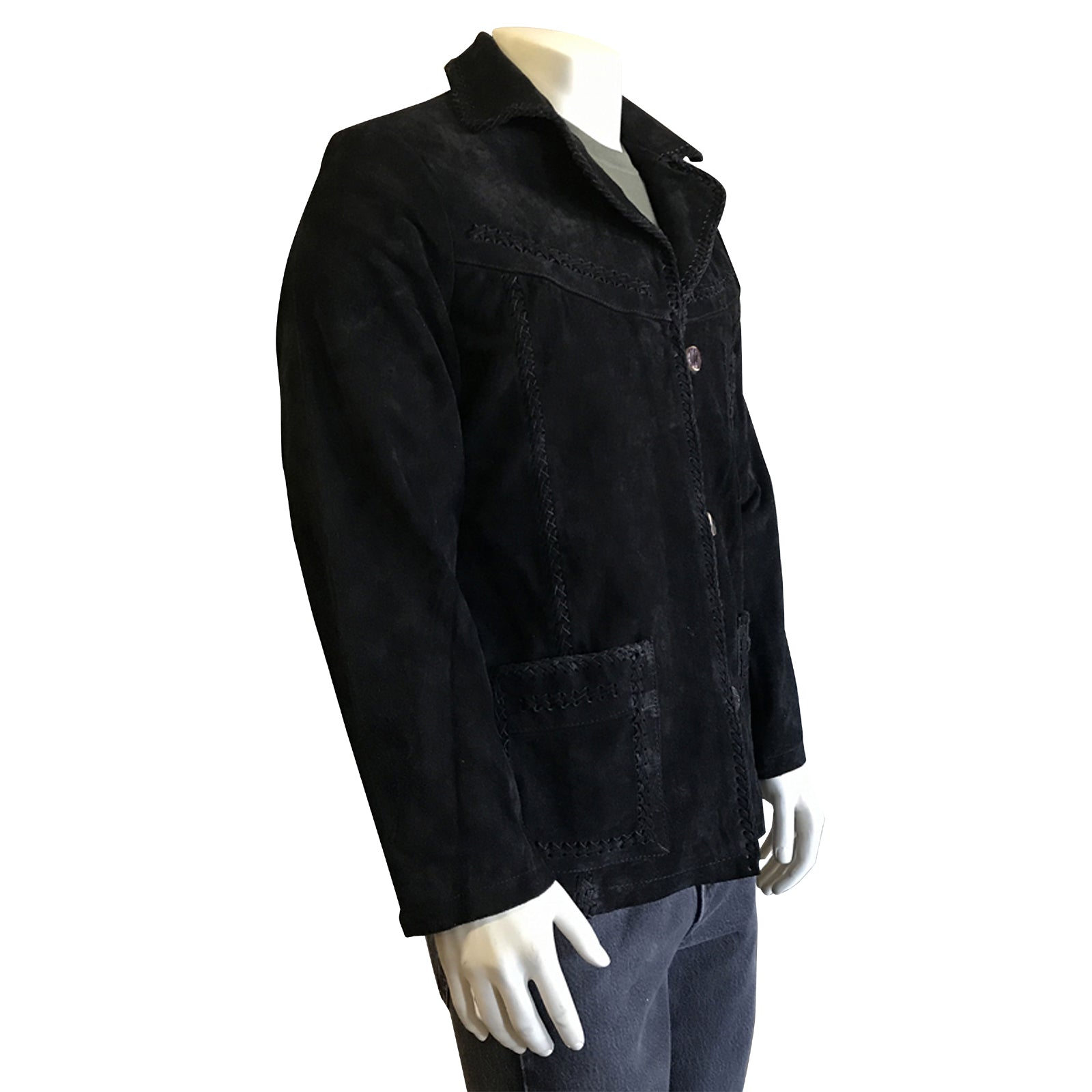 Black suede cheap western jacket