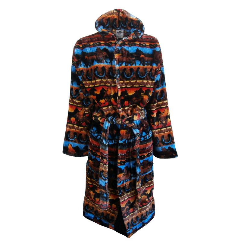 Wild & Free Print Fleece Western Robe - Rockmount