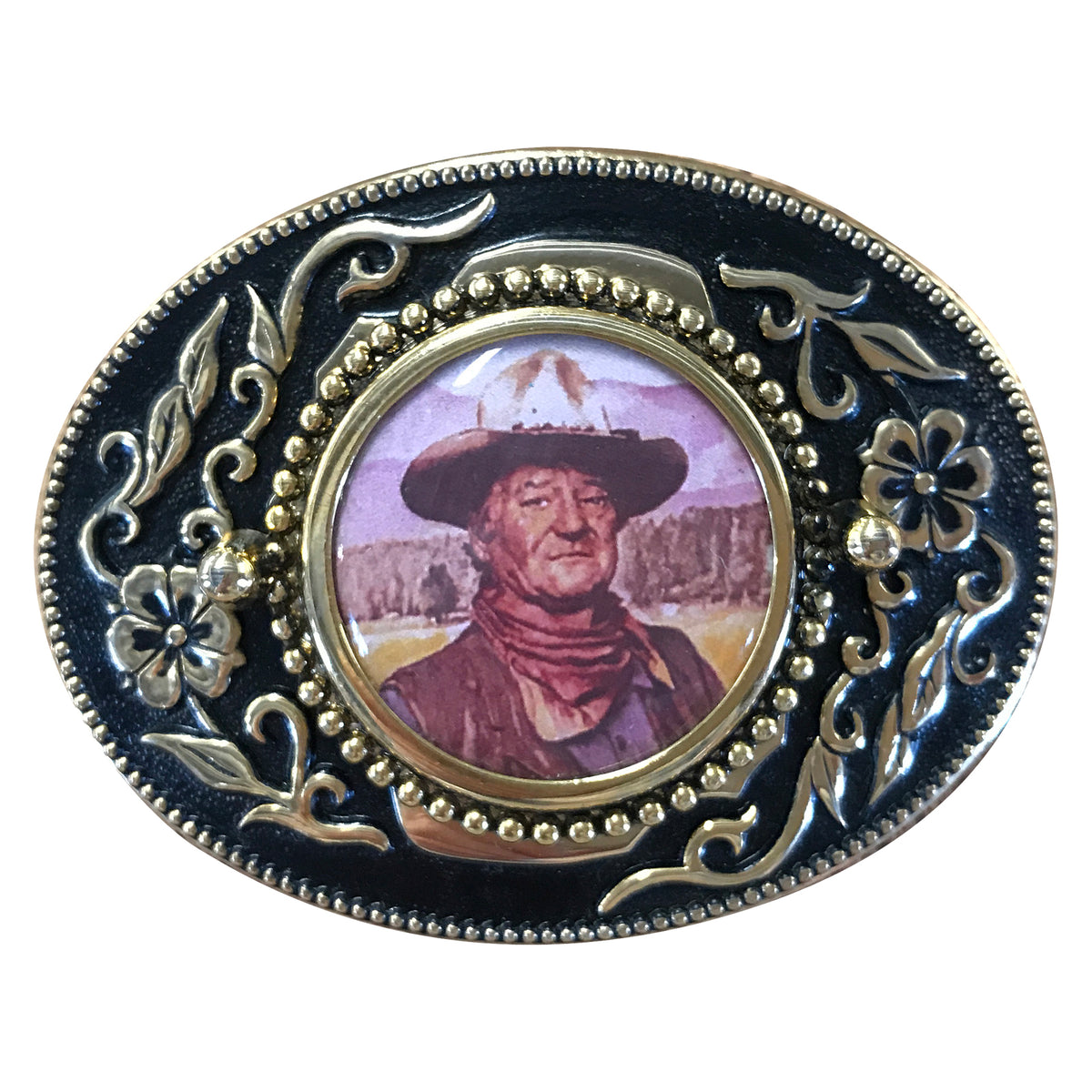 The Duke John Wayne Western Belt Buckle - Rockmount