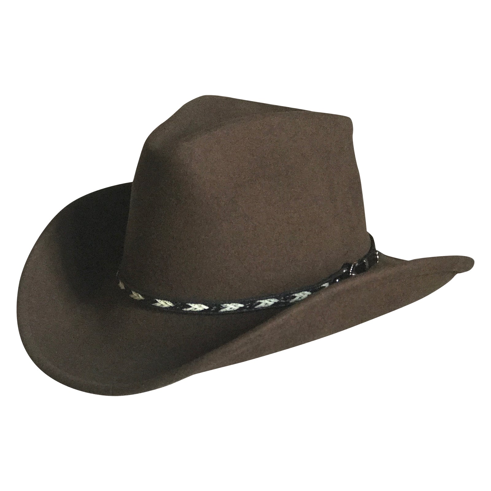 Crushable Brown Felt Western Cowboy Hat - Rockmount