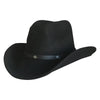 Crushable Black Felt Magic Pinch Western Cowboy Hat - Rockmount