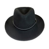 Black Wool Felt Hat with Faux Leather Band - Rockmount