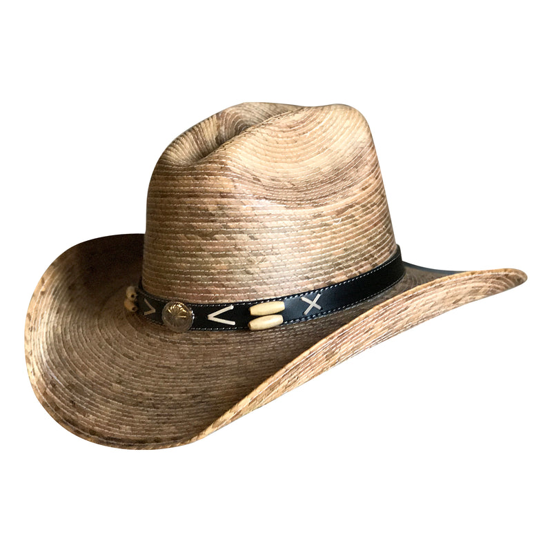 Palm Leaf Straw 2-Tone Pinch Western Cowboy Hat - Rockmount