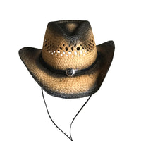 Raffia Straw 2-Tone Pinch Crease Western Cowboy Hat - Rockmount