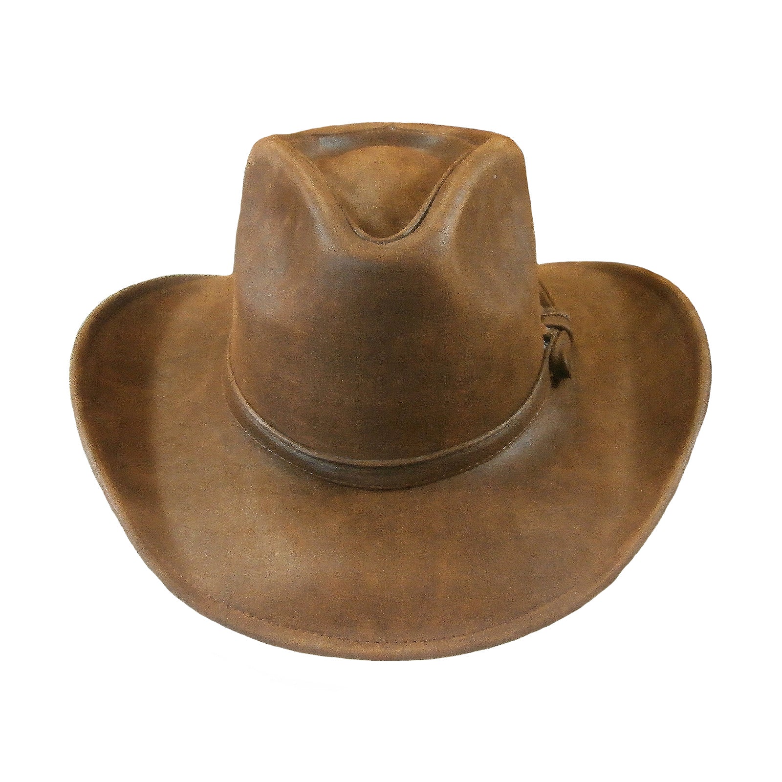 24 Wholesale Cowboy Hats Suede Pu Leather Western Hats - at