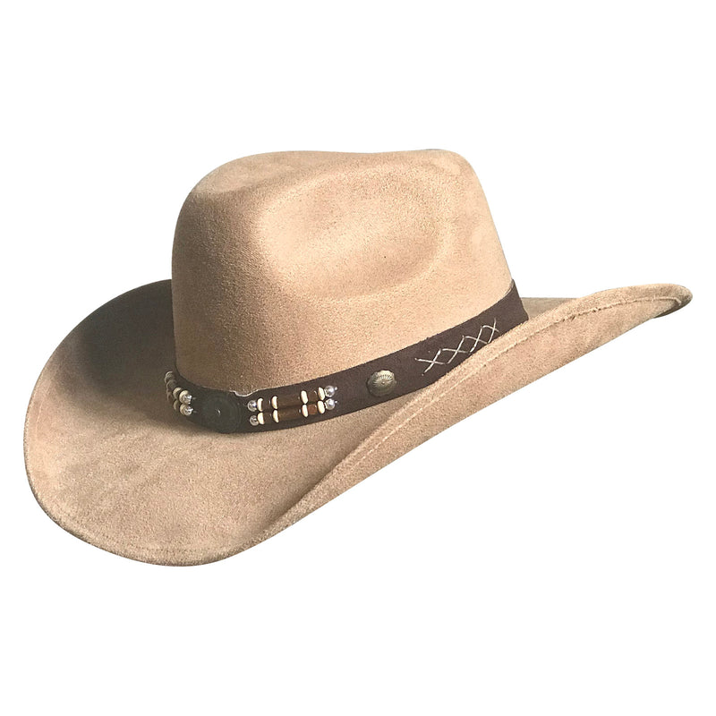 Suede Canyon Western Cowboy Hat in Beige - Rockmount