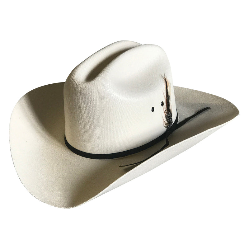 Blazing Sun Straw Western Cowboy Hat with Eyelets - M