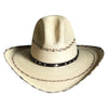 Premium Palm Straw Western Cowboy Hat with Gus Stripe - Rockmount